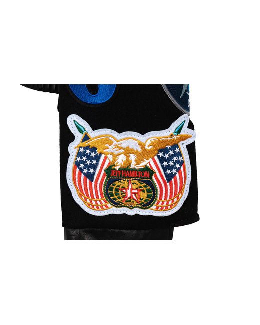 Jeff Hamilton Black Nba Collage Wool Jacket Nba 101 Blk"
