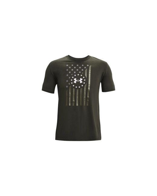 Under Armour Black Freedom Chest Flag T-Shirt "Baroque Marine Od" 1365053 310" for men