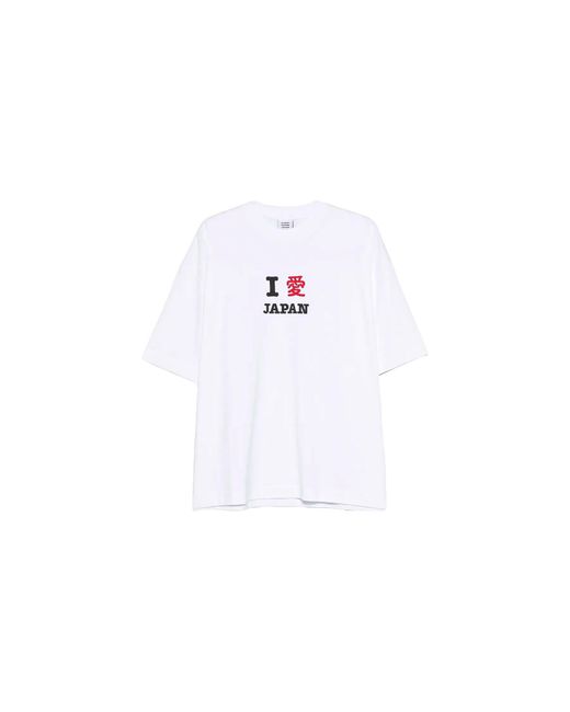 Vetements Black Japan Tourist T-Shirt Me76Tr260W Whit" for men
