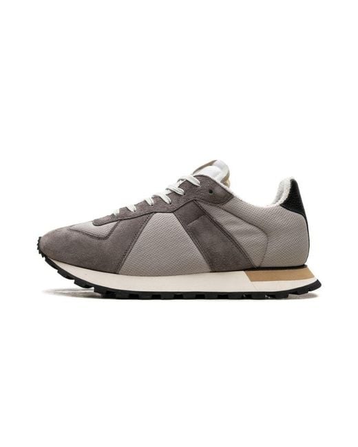 Maison Margiela Black Panelled Retro Runner "grey/white" Shoes for men