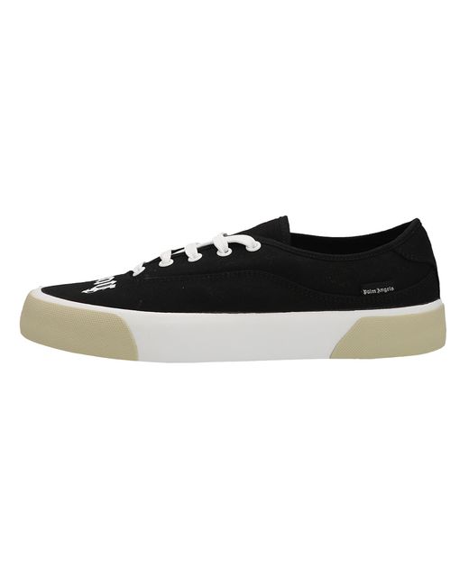 Palm Angels Black Logo Lace-Up Skater Sneakers Pmin001S23Fab0011001" for men