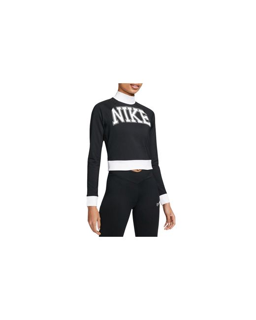 Nike Black Sports Wear Team Long Sleeve Top Dq6624 010"