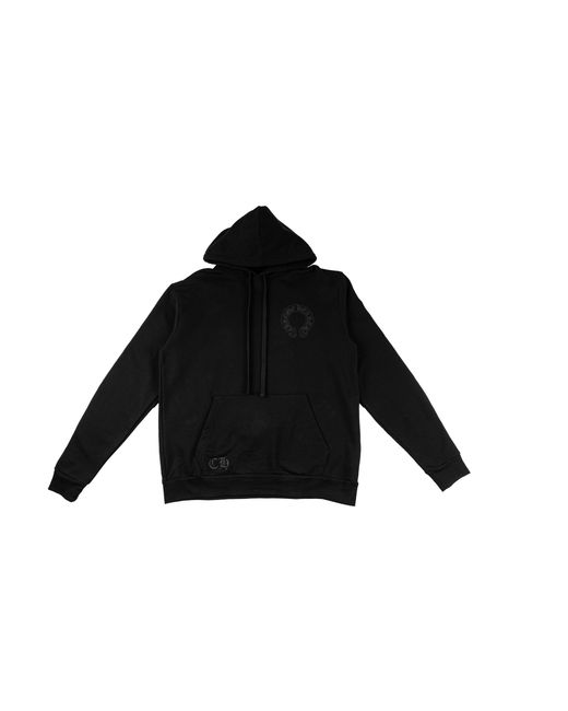 Chrome Hearts Black Floral Horseshoe Hoodie Chrm1566" for men