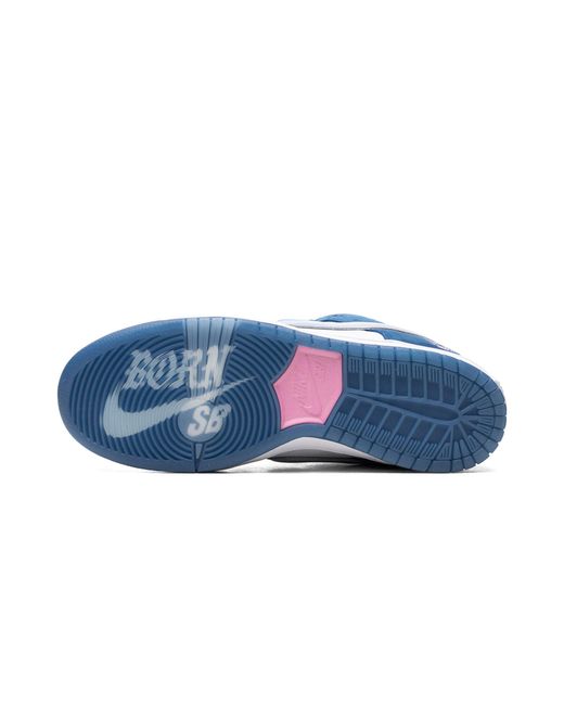 Nike Blue Sb Dunk Low "born X Raised" Shoes