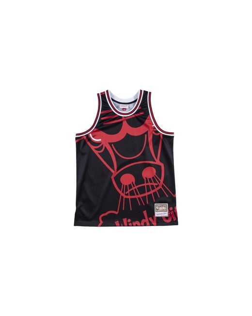 Mitchell & Ness Black Nba Big Face Jersey "Chicago Bulls for men