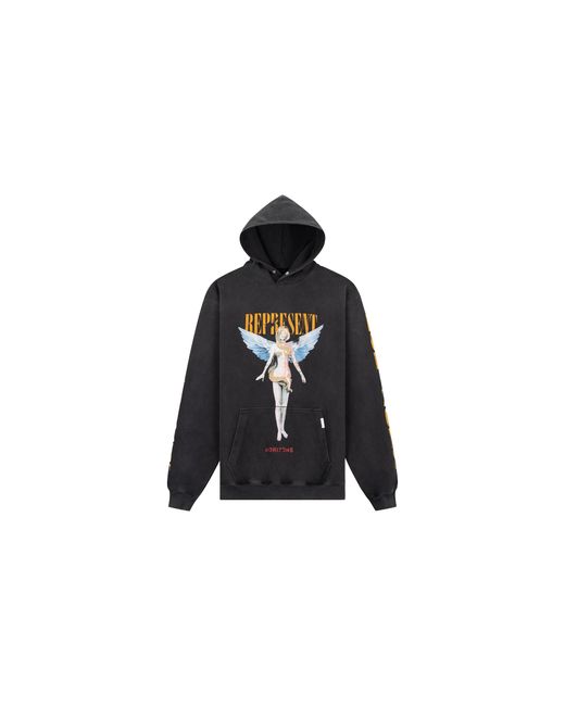 Represent Black Reborn Hoodie "Aged" Mlm435 444"