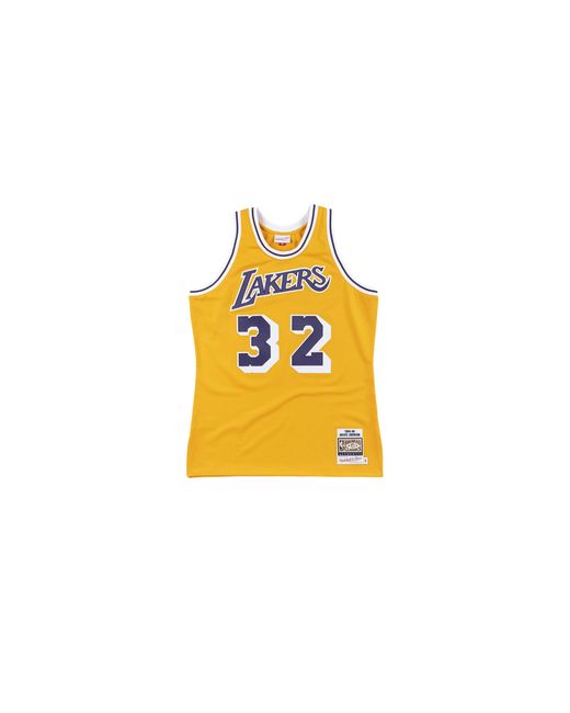 Mitchell & Ness Black Authentic Home Jersey "Nba La Lakers 84 Magic Johnson" Ajy4Gs18088 Lalltgd84Ejh" for men