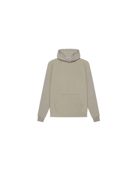Fear Of God Black Essentials Back Logo Fleece Pullover Hoodie 619350 245" for men