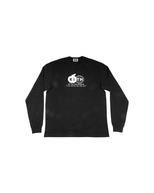 Kith Black New York To The World Longsleeve Khm034459 001" for men