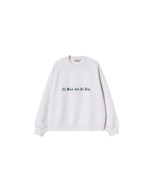 Carhartt Black No Play Sweatshirt "Ash Heather" I035609 482 Xx" for men