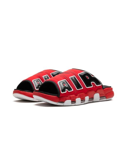 Nike Red Air More Uptempo Slide "bulls" Shoes for men