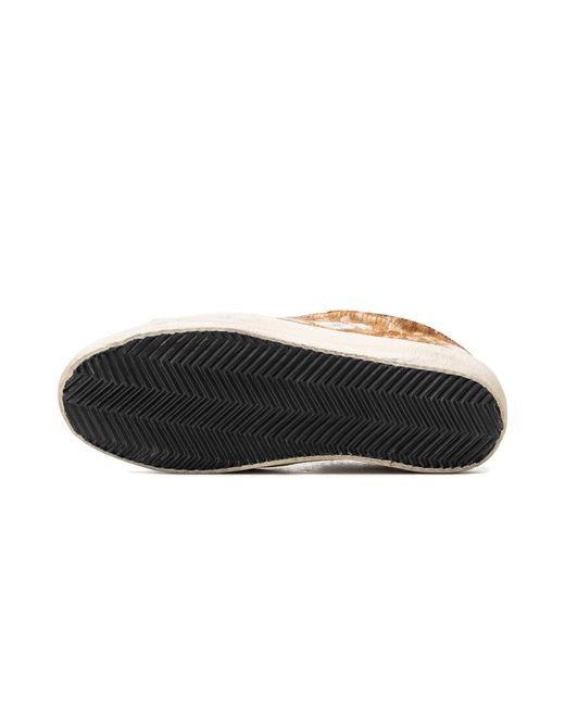 Golden Goose Deluxe Brand Black Super-Star Leopard Horsy Upper Painted Nabuk Toe Mirror Star Shiny Heel "Leo Hazelnut Light"