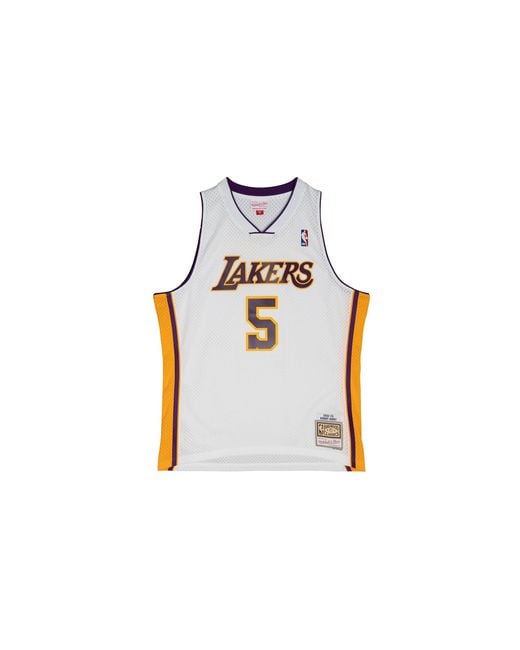Mitchell & Ness Black Nba Alternate Jersey Lakers 2002 Robert Horry Smjy4451 Lal02Rhowhit" for men