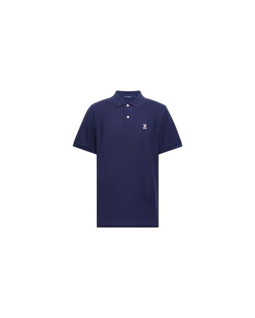Psycho Bunny Blue Classic Polo Shirt "Evening" B6K001Crpc 419" for men