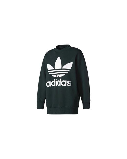 Adidas Black Adicolor Trefoil Crewneck "Granite" Bq1810" for men