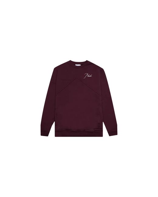 Rhude Purple Crewneck "Bordeaux" Rhpf23Sw02167003" for men