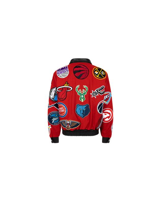 Jeff Hamilton Red Nba Collage Wool Jacket Nba 101"