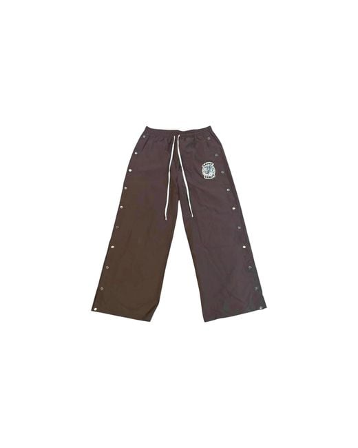 SAINT VANITY Black Nylon Tearaway Pants Sv027" for men