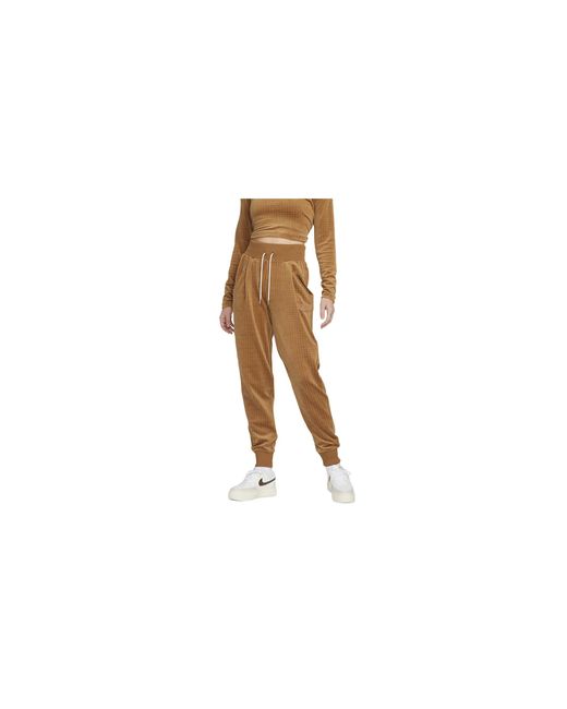 Nike Black Sportswear High-Waisted Velour Joggers "Ale Ironstone" Dv7820 270"