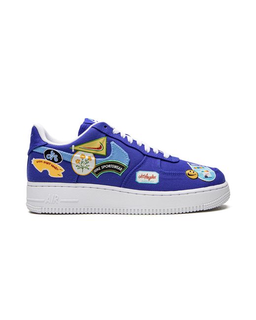Nike Blue Air Force 1 Lo '07 Prm Mns "Los Angeles Patched Up" Dx2306 400"