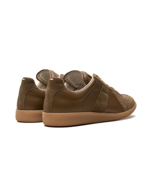 Maison Margiela Brown 22 Replica Low Top Sneaker "Khaki" S57Ws0153 Sy0646 727" for men