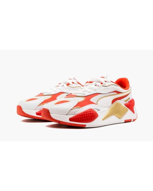PUMA Rs-x3 Varsity "white / Red / Gold" Shoes | Lyst