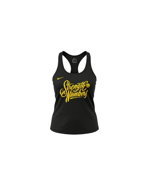 Nike Black Nba Gs Warriors Playoffs Bound Team Mantra Dri-Fit Tank W52440 Blk"