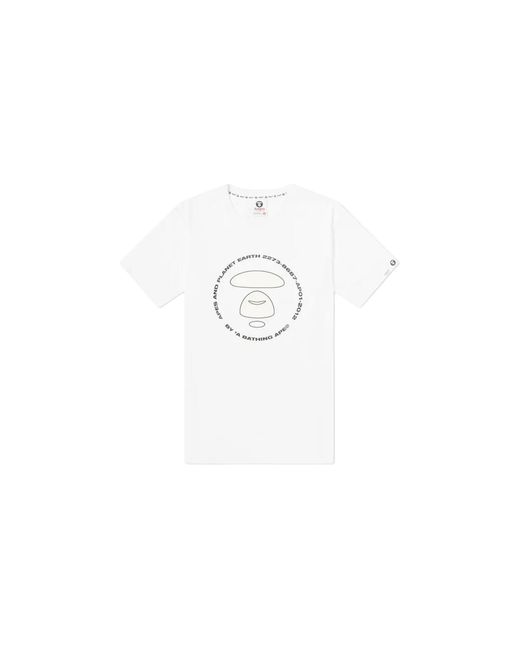 A Bathing Ape Black Aape Planet Earth Logo T-Shirt Bznlt63Gl" for men