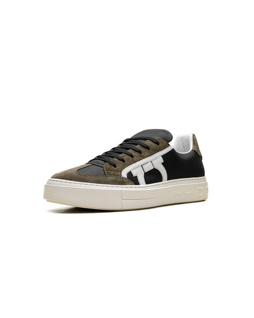 Ferragamo Black Borg 17 Lace-Up Sneakers 0736143 Tz U 71956" for men