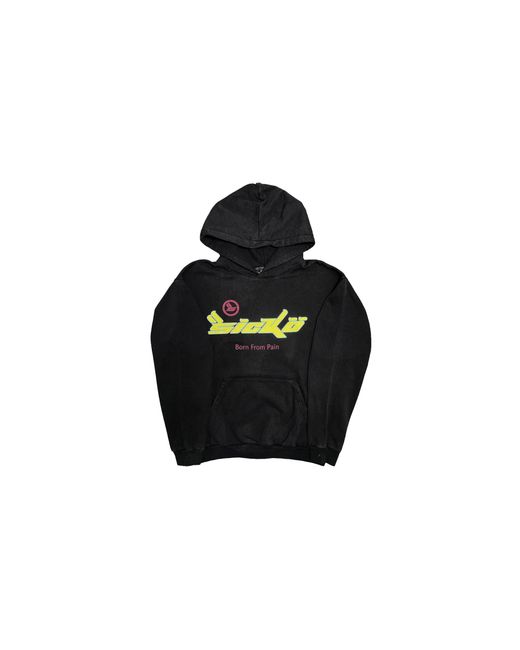 Sicko Black Bornfrompain Og Pain Hooded Sweatshirt Lime" Sck012" for men