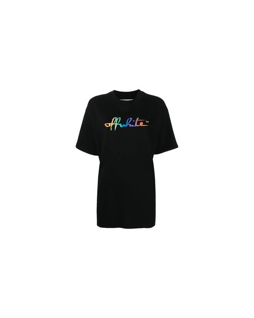 Off-White c/o Virgil Abloh Black Tomboy T-Shirt Multi" Owaa072R21Jer0011084"