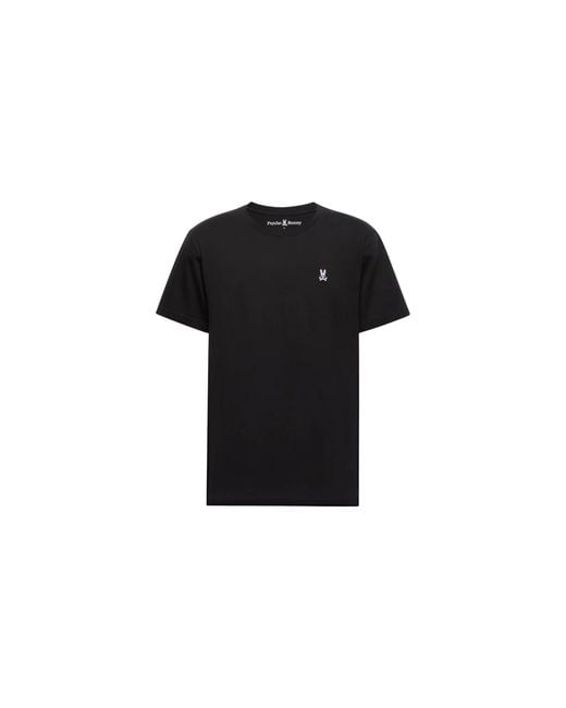 Psycho Bunny Black Classic Crew Neck T-Shirt B6U014Crpc 001" for men