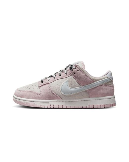 Nike Black Pink Foam Suede Dunk Low Sneakers