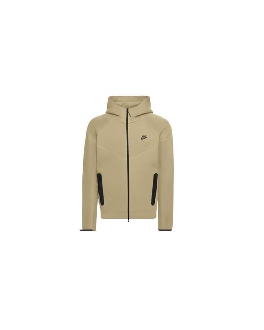 Nike Black Tech Fleece Reimagined Full Zip Hoodie "Neutral/ Fb7921 277" for men