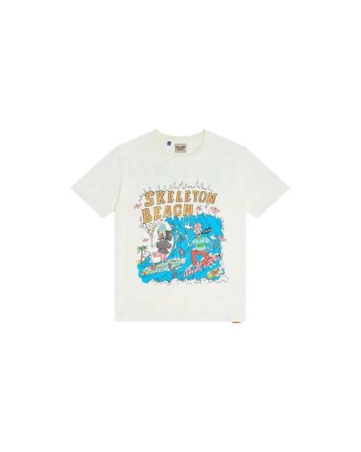 GALLERY DEPT. Black Skeleton Beach Surf T-Shirt "Light Archival" Gd054" for men