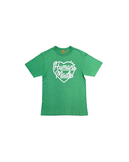 Human Made Green Color T-Shirt #2 Hm25Cs038" for men