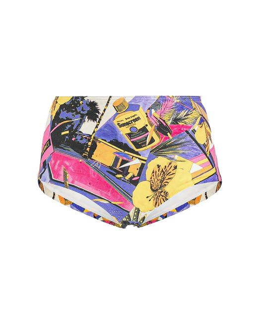 Palm Angels Black Miami Mix Bikini Bottom "Culotte" Pwfg003S23Fab0028484"