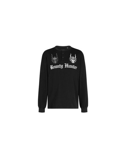 Supreme Black Bounty Hunter Thermal Henley L/S Top "Fw23" Su245"