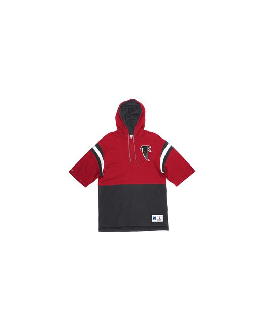 Mitchell & Ness Black Nfl Training Room Short Sleeve Hoodie "Atlanta Falcons for men