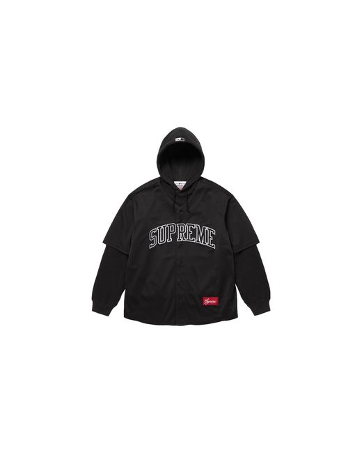 Supreme Black Chicago Sox Hooded Baseball Jersey Su26948"