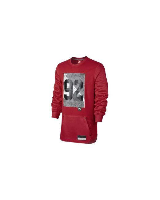 Nike Red Air Crew Long Sleeve T-Shirt 802640 657" for men