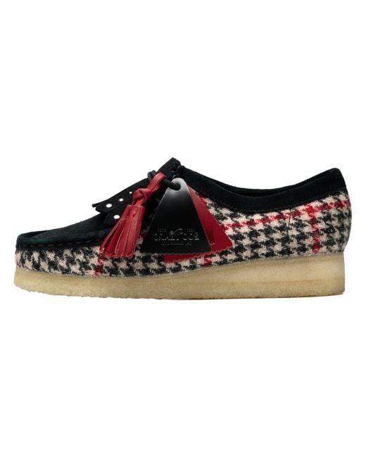 Clarks Black Originals Wallabee Tweed Combi" 26182802"