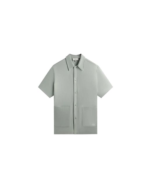Kith Black Boxy Collared Overshirt "Brine" Khm032012 5014" for men