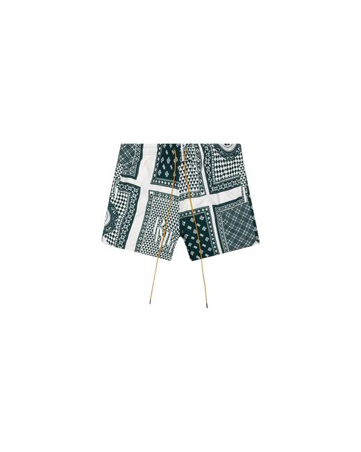 Rhude Black Bandana Swim Trunks Rhss22Sh20016480 Grn" for men