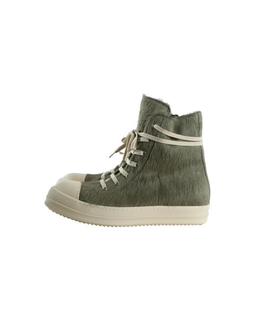 Rick Owens Green High Top Sneakers "Dark Pearl Milk Milk" Ru02F4890 Lhl 4811" for men