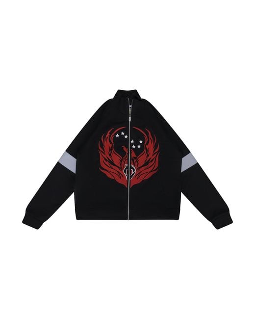 DENIM TEARS Black Tracksuit Jacket Dt800" for men