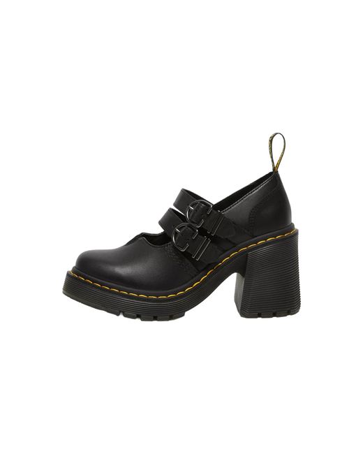 Dr. Martens Black Eviee Sendal Leather Heeled 27371001"