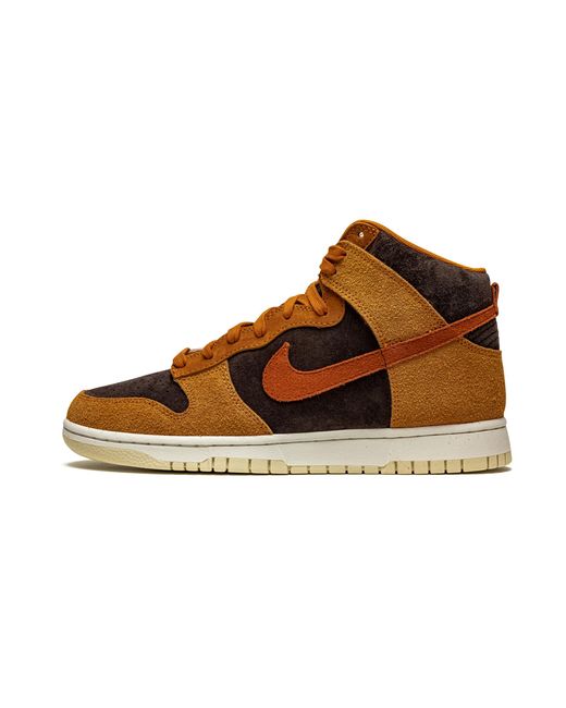 Nike Brown Dunk High Prm "Dark Curry" Dd1401 200" for men
