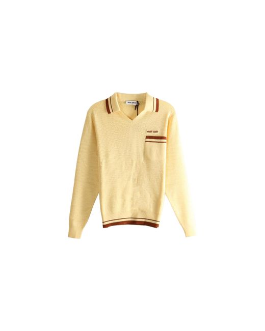 Miu Miu Black Cashmere V-Neck Sweater "Cream" Mml08J 6067 F0061"