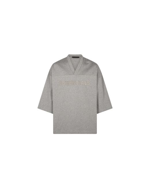 Fear Of God Black Football Tee "Dark Heather Oatmeal" 125Sp244103F" for men
